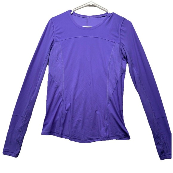 lululemon athletica Tops - Lululemon Runbeam Long Sleeve Women’s 6 Shirt Power Purple Yoga Thumbholes Gym